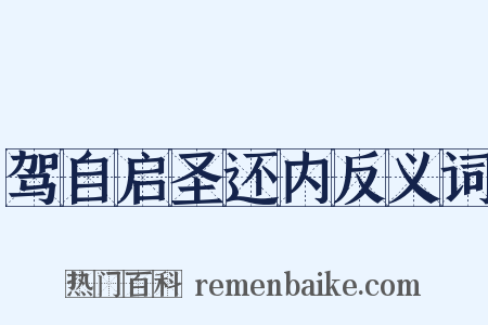 驾自启圣还内反义词是什么意思的图片